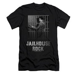 Elvis Presley Shirt Slim Fit Jailhouse Rock Black T-Shirt