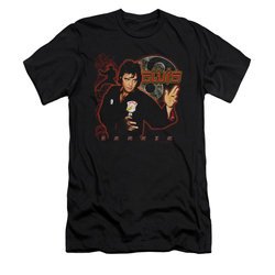 Elvis Presley Shirt Slim Fit Karate Black T-Shirt