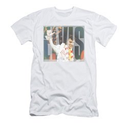 Elvis Presley Shirt Slim Fit Knockout White T-Shirt
