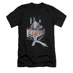 Elvis Presley Shirt Slim Fit Las Vegas 1970 Black T-Shirt