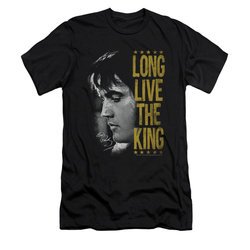 Elvis Presley Shirt Slim Fit Long Live Black T-Shirt