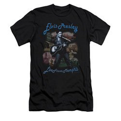 Elvis Presley Shirt Slim Fit Memphis Black T-Shirt