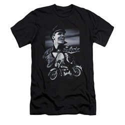 Elvis Presley Shirt Slim Fit Motorcycle Black T-Shirt