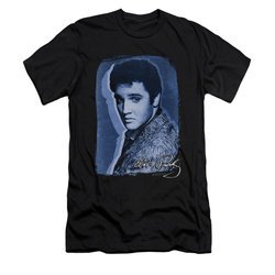 Elvis Presley Shirt Slim Fit Overlay Black T-Shirt