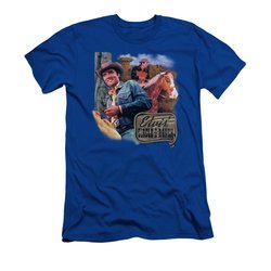 Elvis Presley Shirt Slim Fit Ranch Royal Blue T-Shirt