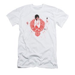 Elvis Presley Shirt Slim Fit Red Pheonix White T-Shirt