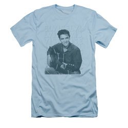 Elvis Presley Shirt Slim Fit Repeat Light Blue T-Shirt