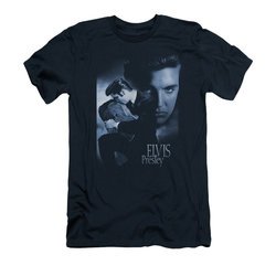 Elvis Presley Shirt Slim Fit Reverent Navy T-Shirt
