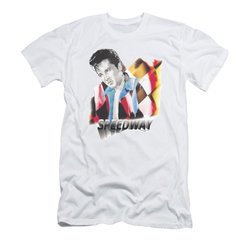 Elvis Presley Shirt Slim Fit Speedway White T-Shirt