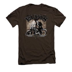 Elvis Presley Shirt Slim Fit TCB Cycle Coffee T-Shirt