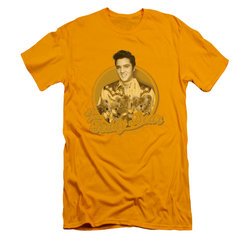 Elvis Presley Shirt Slim Fit Teddy Bear Gold T-Shirt