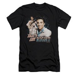 Elvis Presley Shirt Slim Fit That's All Right Black T-Shirt