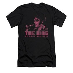Elvis Presley Shirt Slim Fit The King Black T-Shirt