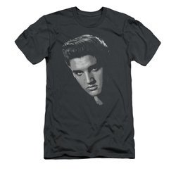 Elvis Presley Shirt Slim Fit True American Idol Charcoal T-Shirt
