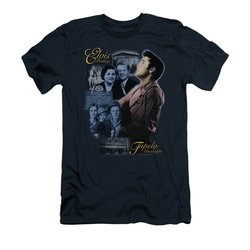 Elvis Presley Shirt Slim Fit Tupelo Navy T-Shirt