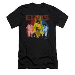 Elvis Presley Shirt Slim Fit Vegas Remembered Black T-Shirt