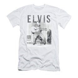 Elvis Presley Shirt Slim Fit With The Band White T-Shirt