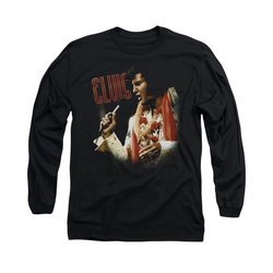 Elvis Presley Shirt Soulful Long Sleeve Black Tee T-Shirt