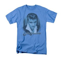 Elvis Presley Shirt Suede Fade Light Blue T-Shirt