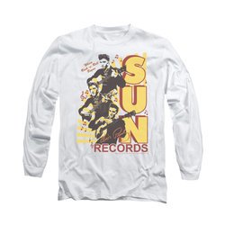 Elvis Presley Shirt Sun Records Soundtrack Long Sleeve White Tee T-Shirt