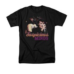 Elvis Presley Shirt Suspicious Minds Black T-Shirt