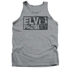 Elvis Presley Shirt Tank Top Block Letters Athletic Heather Tanktop