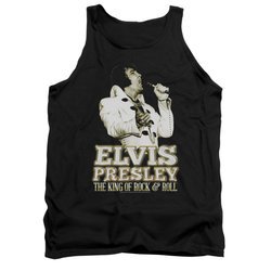 Elvis Presley Shirt Tank Top Golden Glow Black Tanktop