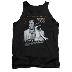 Elvis Presley Shirt Tank Top Live In Vegas Black Tanktop