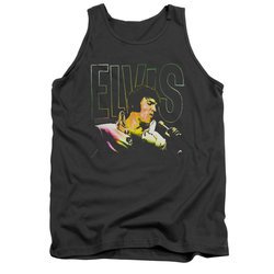 Elvis Presley Shirt Tank Top Multicolored Charcoal Tanktop