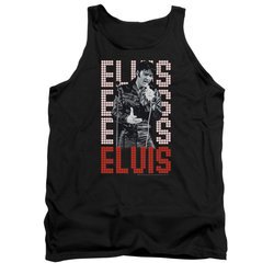 Elvis Presley Shirt Tank Top Name In Lights Black Tanktop