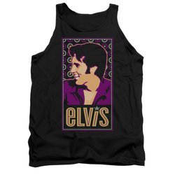 Elvis Presley Shirt Tank Top Retro Painting Black Tanktop
