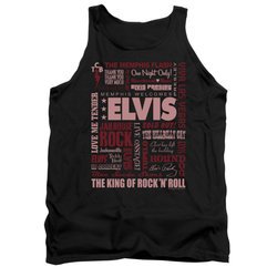 Elvis Presley Shirt Tank Top Whole Lotta Type Black Tanktop
