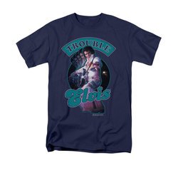 Elvis Presley Shirt Total Trouble Soundtrack Navy T-Shirt