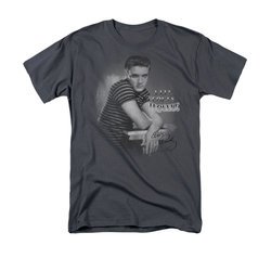 Elvis Presley Shirt Trouble Charcoal T-Shirt