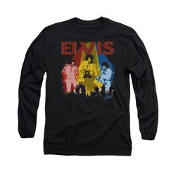 Elvis Presley Shirt Vegas Remembered Long Sleeve Black Tee T-Shirt