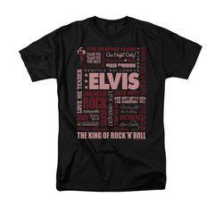 Elvis Presley Shirt Whole Lotta Type Black T-Shirt