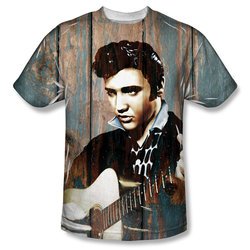 Elvis Presley Shirt Woodgrain Sublimation Shirt