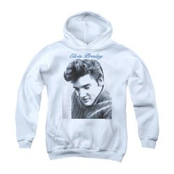 Elvis Presley Youth Hoodie Script Sweater White Kids Hoody