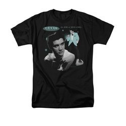 Elvis Shirt - Classic Rock King Teal Portrait Classic Rock - Black