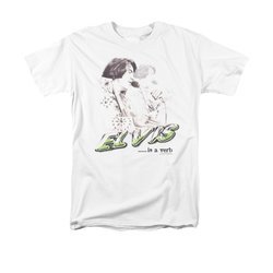 Elvis T-shirt - Elvis Is A Verb Classic - White