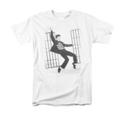 Elvis T-shirt -Jailhouse Black & White Classic - White