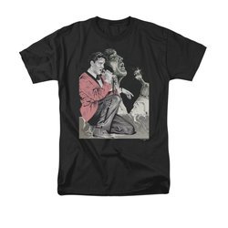 Elvis T-shirt - Rock N Roll Smoke - Black