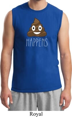 Click to get Emoji Shit Happens Mens Muscle Shirt