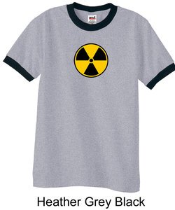 Fallout Shirt Radioactive Radiation Symbol Adult Ringer Shirt