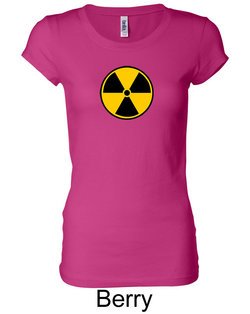 Fallout Shirt Radioactive Radiation Symbol Ladies Longer Length Shirt