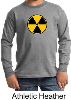 Fallout Shirt Radioactive Radiation Symbol Youth Long Sleeve Shirt