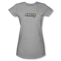 Farts Candy Shirt Juniors Finger Logo Athletic Heather T-Shirt