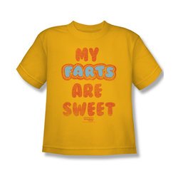Farts Candy Shirt Kids Sweet Farts Gold T-Shirt