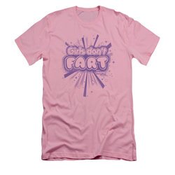 Farts Candy Shirt Slim Fit Girls Don't Fart Pink T-Shirt