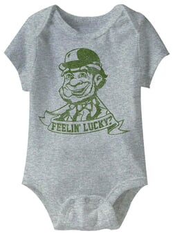 Click to get Feeling Lucky Funny Baby Romper Grey Infant Babies Creeper